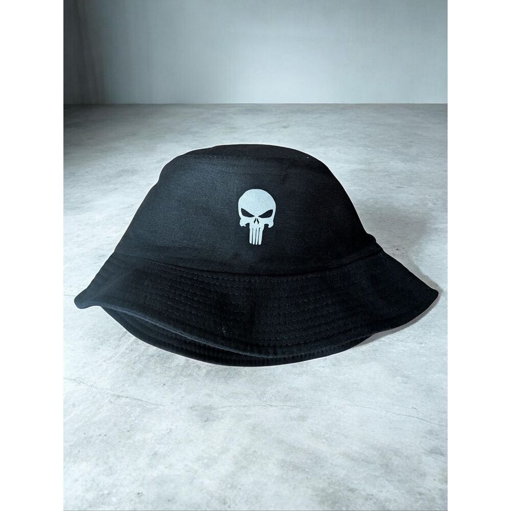 Punisher Skull Black Bucket Hat S/M